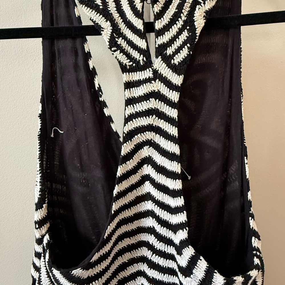 Mara Hoffman Black White Geometric Jumpsuit Swim Coverup XS - Picture 13 of 14